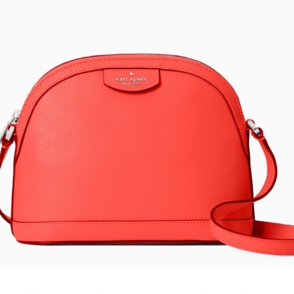 Kate Spade NWT Sylvia pebble leather XLarge dome crossbody satchel in st… - Picture 1 of 12